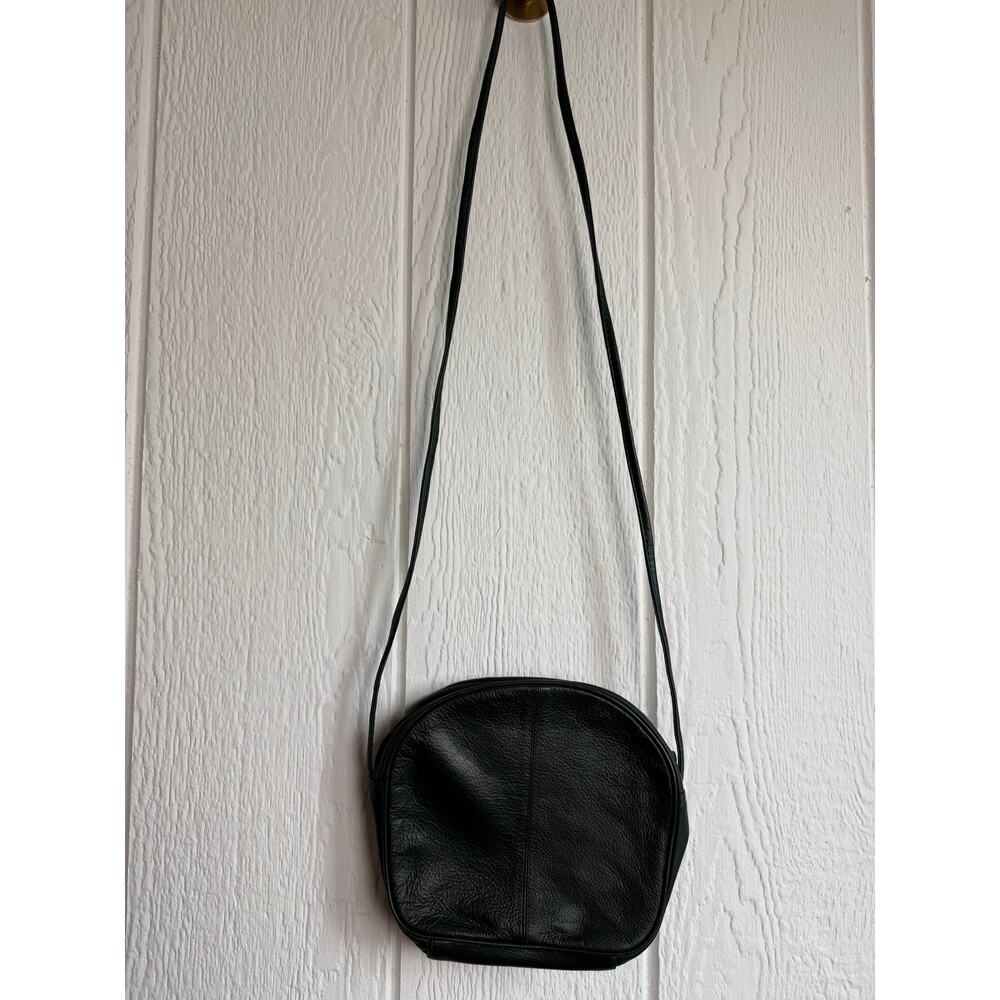 Vintage Carlos D' Santi Forest Green Genuine Leather Crossbody Shoulder Bag Boho - Picture 2 of 8